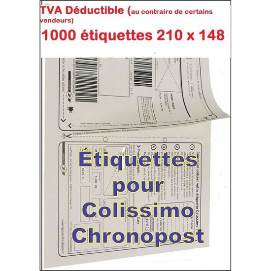 200 Étiquettes Adresse 210x148.5mm - Papier Autocollant Blanc Mat - Pour Colissimo/Mondial Relay