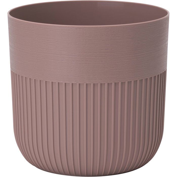 Pot de fleurs rond GARDEN ID Luca Grande Ø 30 17 H 30 cm Cacao