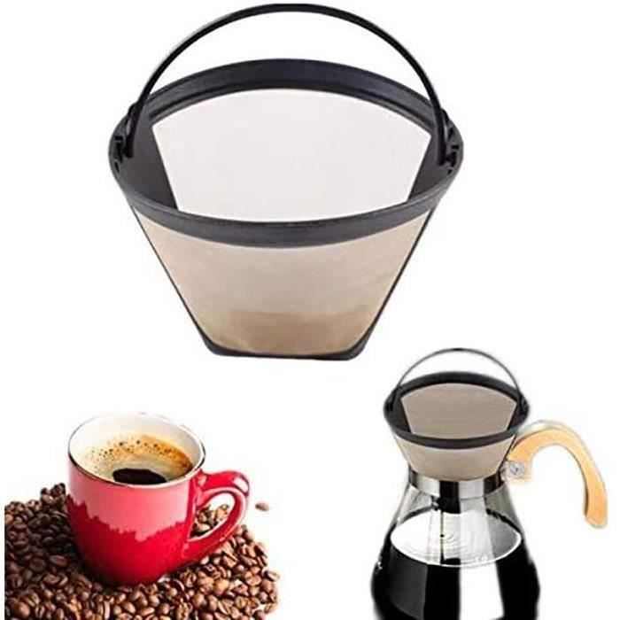 Porte Filtre Café En Céramique Blanc - Filtre à Main Réutilisable Pour 2-3 Tasses, Goutteur Porcelaine