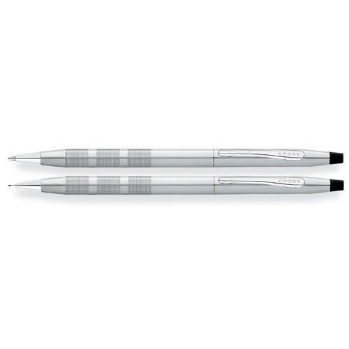 Cross Classic Century Parure stylo bille et porte-mine 0,5 mm Chrome satin Import Royaume Uni
