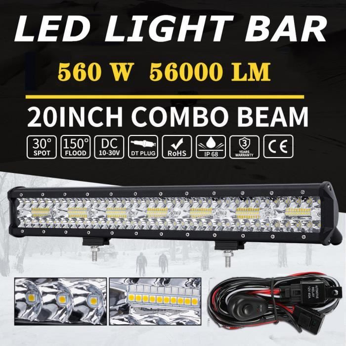LED 20 POUCE 420W Spot Flood Light bar pour Feux Diurne lumière off road lampe Feu de recul Camion Remorque 4x4 Tracteur 12V 24V