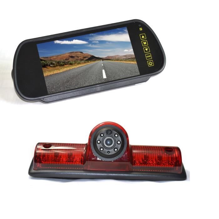 Caméra de recul de feu de freinage & moniteur de rétroviseur à clip de 7 pouces pour Nissan NV 1500 2500 3500 Van