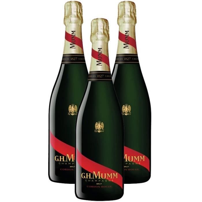3X Mumm Cordon Rouge Brut 75cl - Champagne