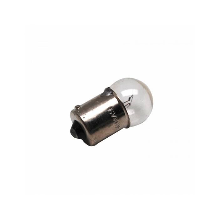 Ampoule-lampe 6v 10w norme r10w culot ba15s graisseur standard blanc (feu de position) (boite de 10) -p2r-
