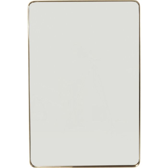 Miroir Curve rectangulaire laiton 120x80cm Kare Design