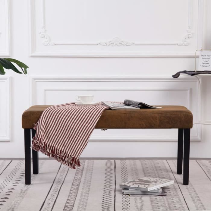 🍁5024 Magnifique-Banc Banquette d'Entrée Style Contemporain scandinave -Pouf de Rangement grand confort -Meuble Bas Banc de rangeme