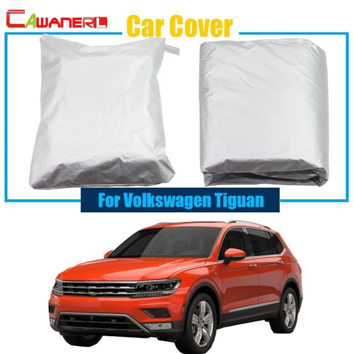 Cawanerl couverture Anti-UV pour Volkswagen Tiguan - Bâche de voiture grise, protection contre le soleil, - Modèle: - ANQCCZA10045