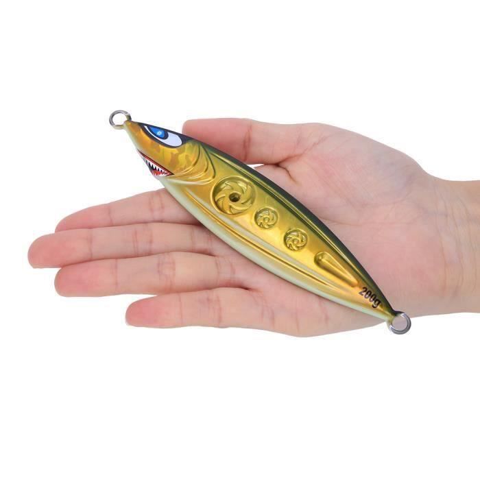TK Noctilucence Bait 200g Jigging 3D Noctilucence leurre de poisson artificiel appât outil de pêche en eau salée (vert)