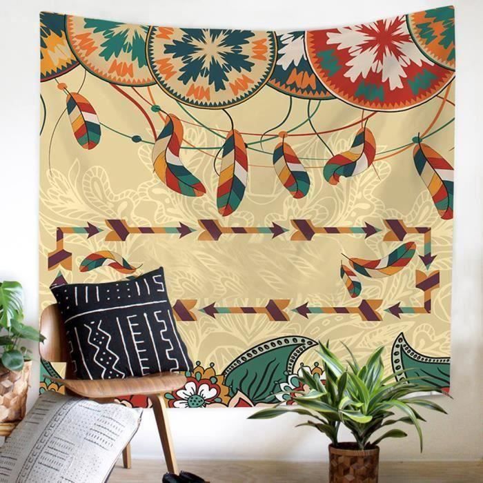 Ywei Imprimer coloré tapisserie Art de mur de pièce Hanging Tapisserie Art Nature Décoration d'intérieur_MO2235