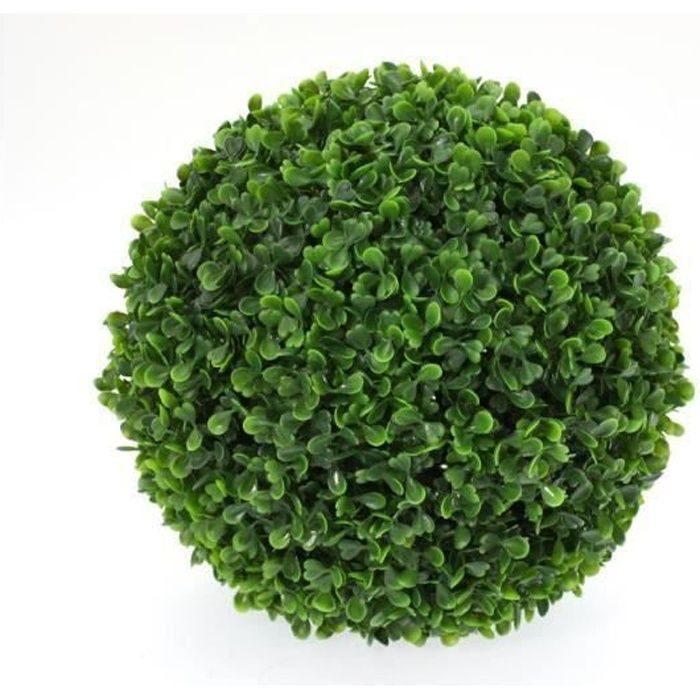 Boule de buis artificielle - Vert foncé - 38 cm