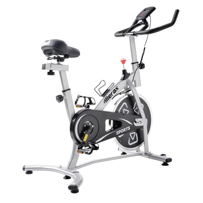 Vélo d'appartement avec console LCD Vélos d'intérieur Aérobic Sièges et Guidons réglables