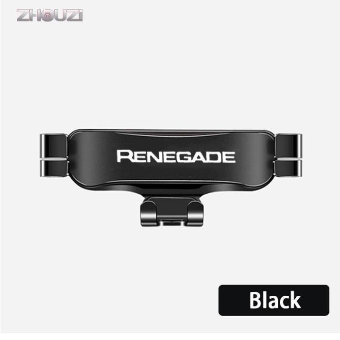 Accessoires Voiture,Support de téléphone portable pour voiture Jeep Renegade 2016 2017 2018, Clip de ventilation, - Type Black