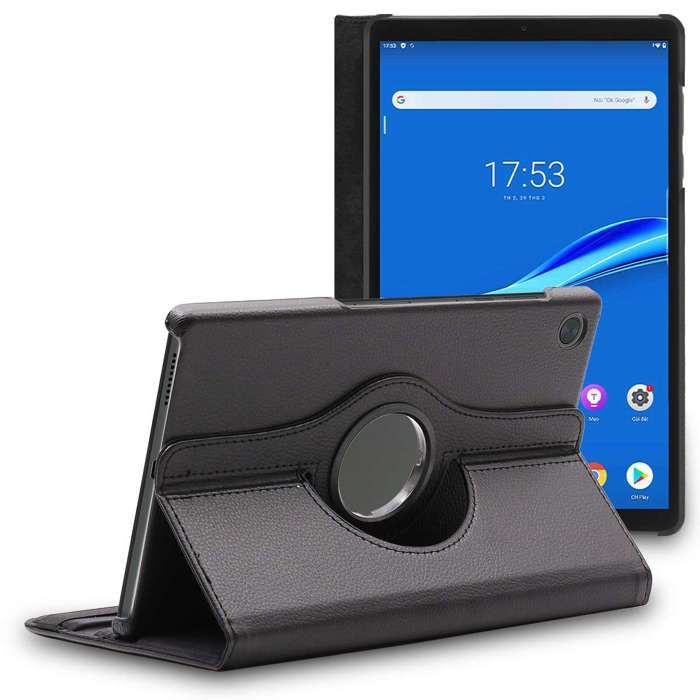 ebestStar ® pour Lenovo Tab M10 FHD PLUS (2e gen) - Housse Tablette Etui Coque PU Cuir Support Rotatif 360 , Noir