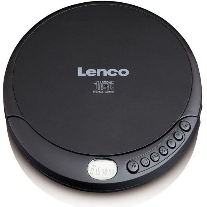 Lenco CD-010, Portable CD player, Noir, Aléatoire, Répéter tous, CD, Répéter, Répéter tous, LCD