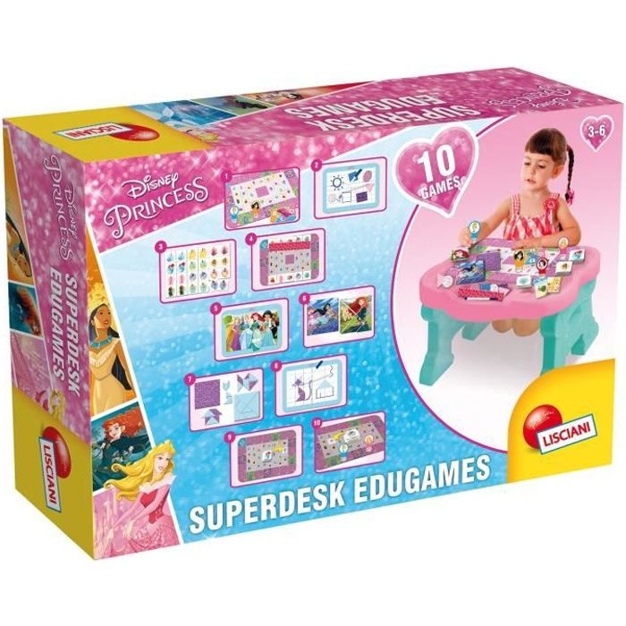 LISCIANI Super bureau Princess - 10 jeux éducatifs