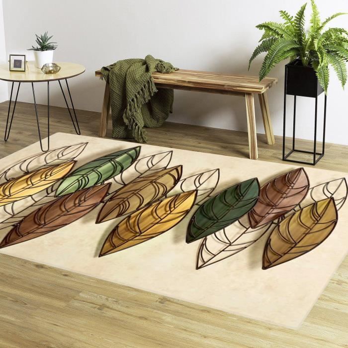 Tapis de salon motif Feuille 200x290cm