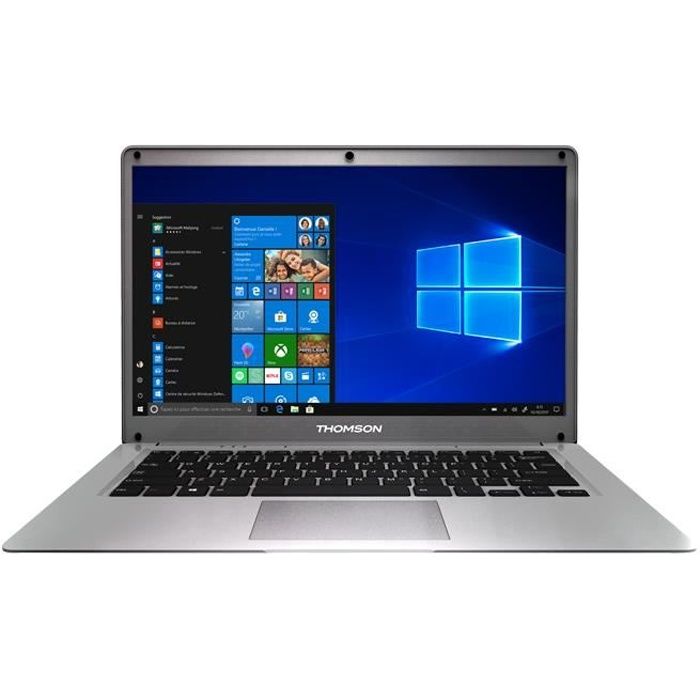THOMSON PC Portable - 14’’ HD - Intel Celeron - RAM 4Go - Stockage 64Go SSD - Windows 10S - Silver