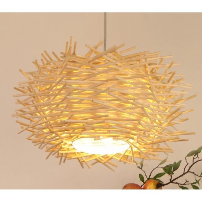 T&T éclairage Rotin Nid Créatif Moderne De Jardin Lustre LED Hôtels Cafe,35cm-A