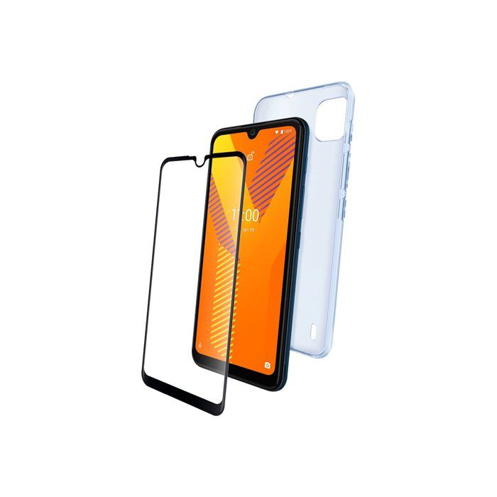 Pack Coque souple Transparente + Protège-écran en Verre trempé pour Y62 Wiko Wiko