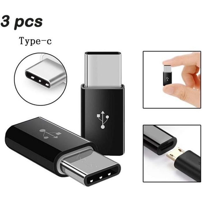 Adaptateur USB C vers Micro USB - Adaptateur Type C Femelle Micro USB Male Connecteur