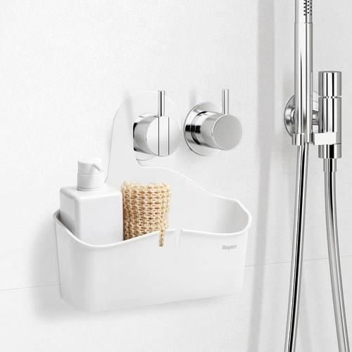 Stardis Panier De Douche Blanc Accrochable - Caddy Universel Pour Salle De Bain Et Cuisine