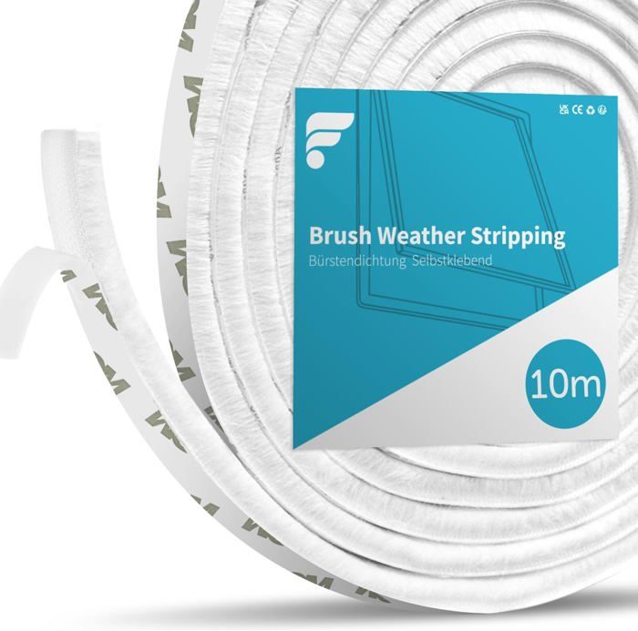 Joint Brosse Porte, 5 M X 9 Mm X 23 Mm, Brun, Joint Fenetrepour Lsolation Phonique Porte, Joint