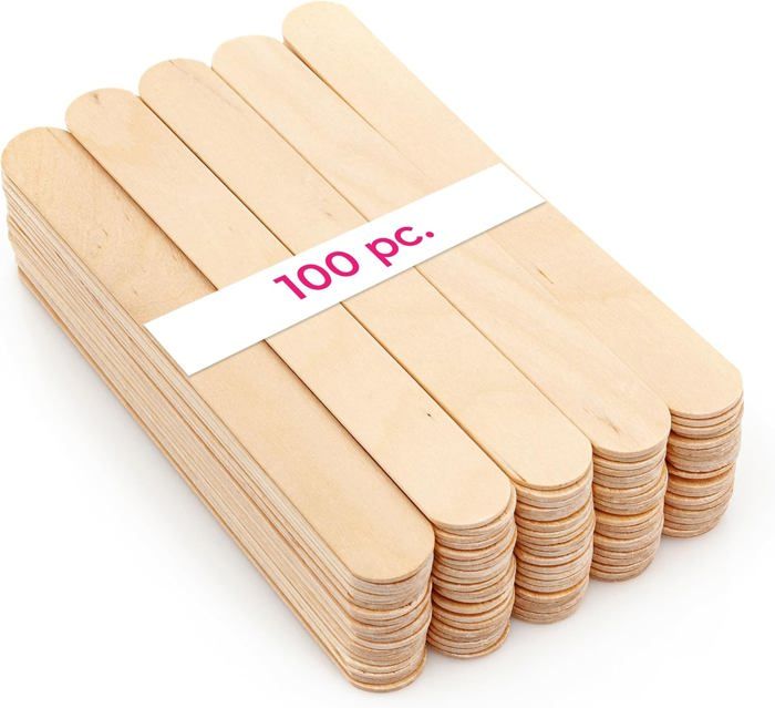 Lot De 100 Bâtonnets Ronds En Bois - 30 Cm X 6 Mm - Pour Barbe à Papa, Bricolage, Artisanat
