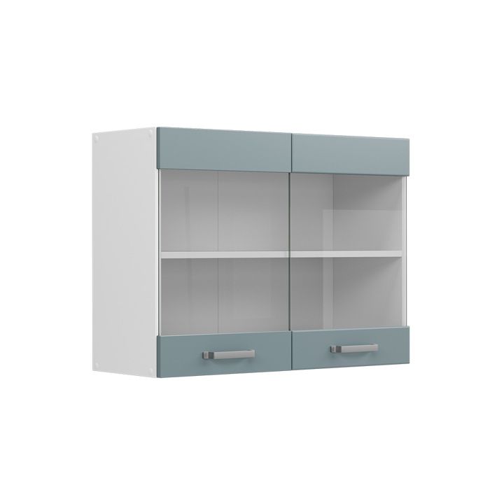 Armoire en verre R-Line 80cm Bleu-gris/Blanc Vicco 41043