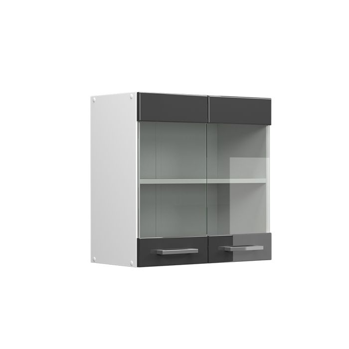Armoire en verre R-Line 60cm Anthracite Haute brillance/Blanc Vicco 37783