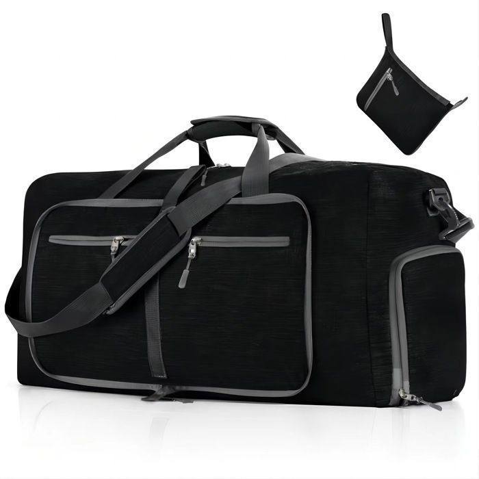 Sac de Voyage Pliable pour Homme et Femme 65L Grand Weekender avec