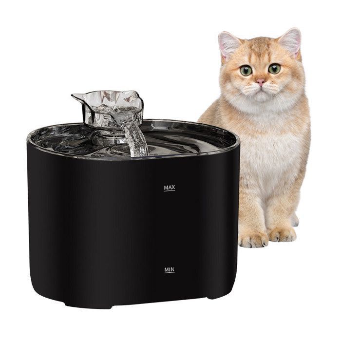 Meilleurs prix pour Fontaine a Eau Chat, 2,2L Distributeur Eau Chat, Avec capteur， Filtrer Les Poils Divers,  Noir