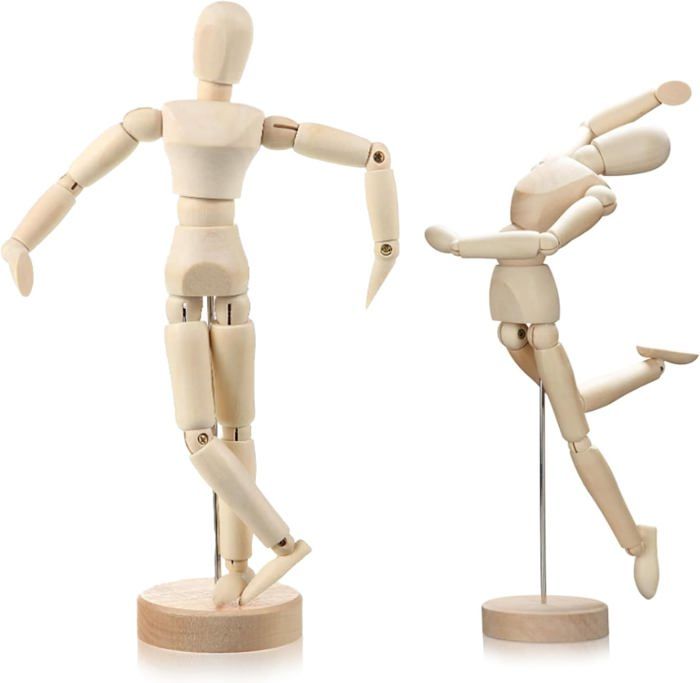 Figurine de femme en bois (pour bricolage, 7,5 cm de hauteur) - Wood