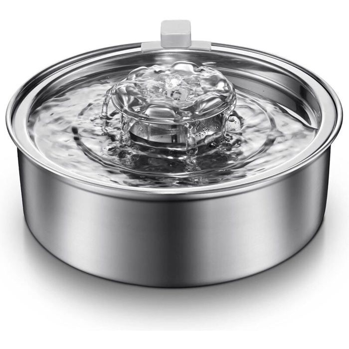 Comparer les prix de Fontaine a Eau Chat 2 L Abreuvoir pour Fontaine Eau pour Chats en Acier Inoxydable YYV