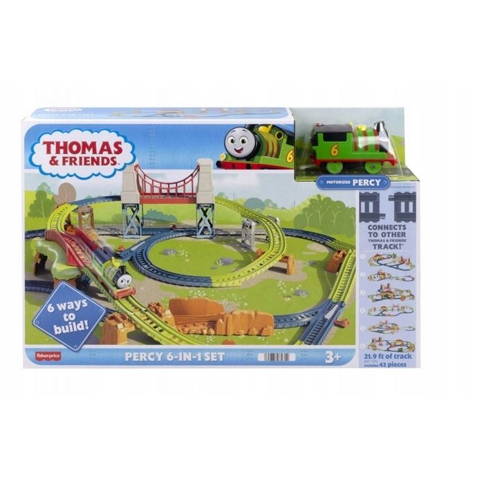 Ensemble de jeu - Fisher-Price - Thomas et ses amis - Piste 6 en 1 - Percy motorisé