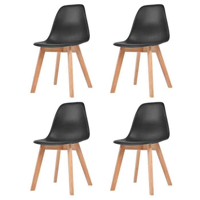 Chaises JILIMAISON - Contemporain Noir Plastique(Lot de 4) LV1036