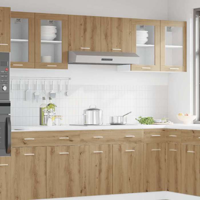 SALE 2025Armoire vitrée suspendue - vitrine cuisine murale - chêne artisanal 40x31x60 cm 11 05 Kg 8239