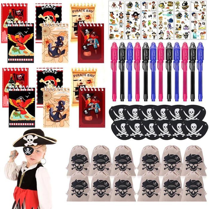 Costume De Pirate Pour Enfant Garçon Avec Accessoires De Pirate Cha De Pirate Cacheoeil Carte Au Tresor Moustache Boussole A
