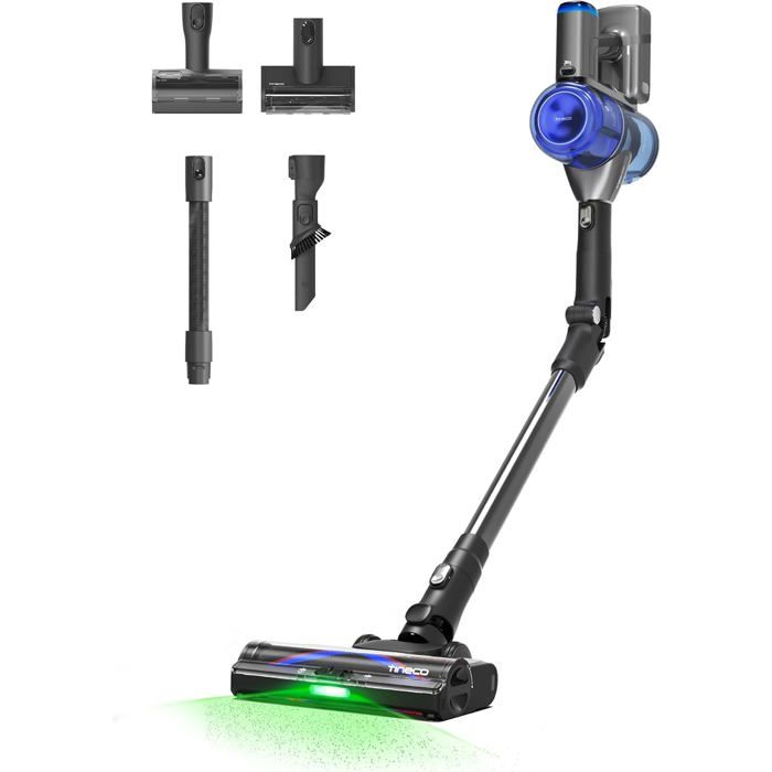 Aspirateur Balai Tineco Pure One S70 -Brosse 3DSense Pro-Aspiration 200 AW-Eclairage verte à 150° Autonomie 95 Min - Tube Pliable - Tineco