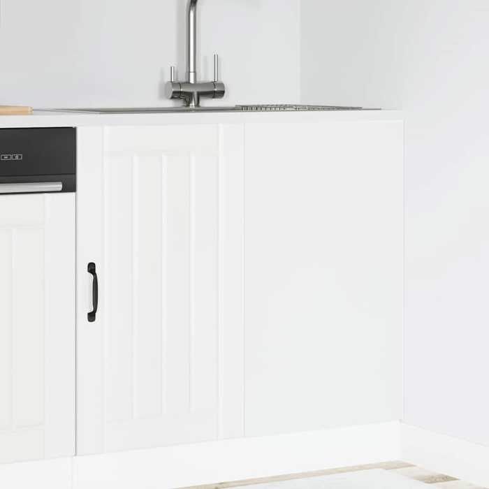 Meuble sous évier en bois dingénierie - vidaxl - Blanc - 86x46x81.5 cm - Capacité de charge 70 kg - Pieds réglables