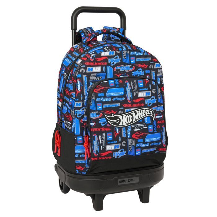 Sac à dos à roulettes enfant - safta - 33x22x45 cm - Multicolore - Roues amovibles - Polyester résistant