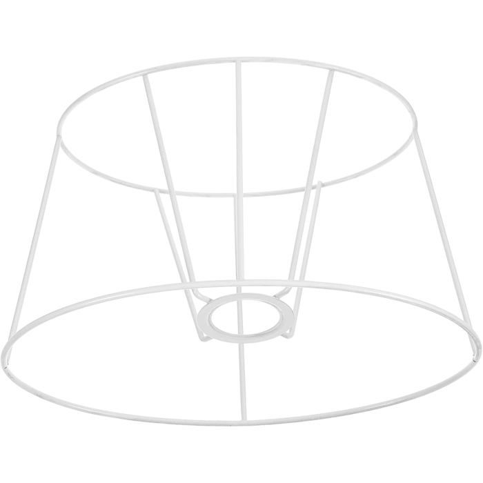 Support abat-jour suspendu métal ovale E27 cage fil métallique anneau fixation intérieur 4 cm lampe table style suspendre