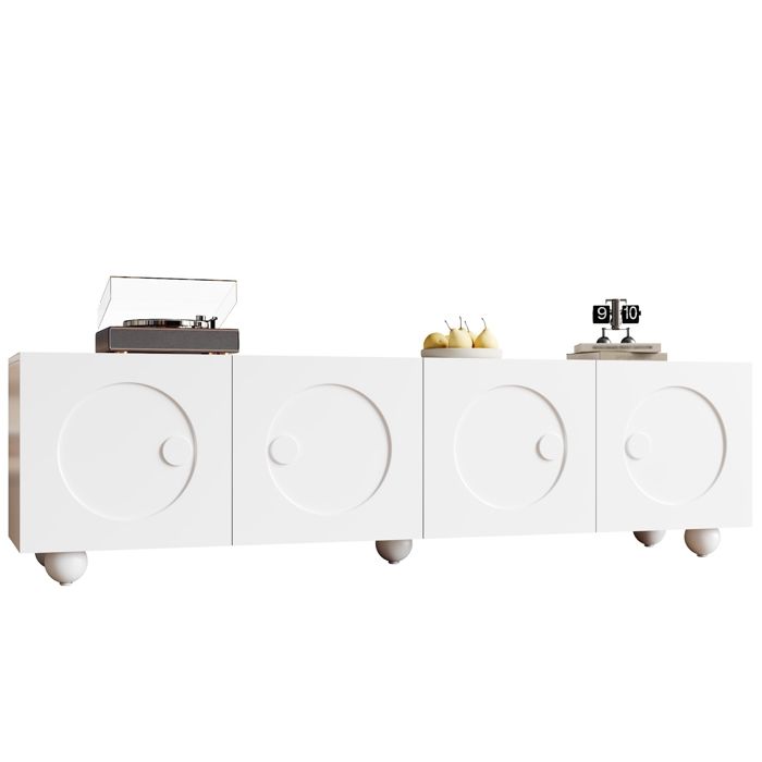 Meuble TV moderne - panneau TV - blanc - 180 5 x 38 x 50 cm (L x L x H)