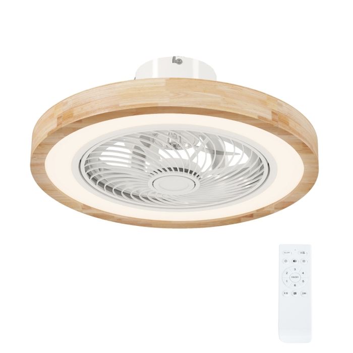 Ventilateur de plafond avec éclairage Télécommande Ventilateur LED Plafonnier Dimmable avec couleur RGB 6 vitesses Lampe 40 W avec - Hegoone