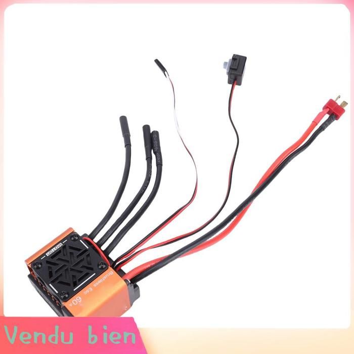 Moteur Sans Balais RC ESC De Remplacement étanche 60A ESC Pour Voiture Bateau Rc 1 10 Or 94961248 Moteur Sans Balais RC ESC De Remplacement étanche 60A ESC Pour Voiture Bateau Rc 1 10 Or 94961248