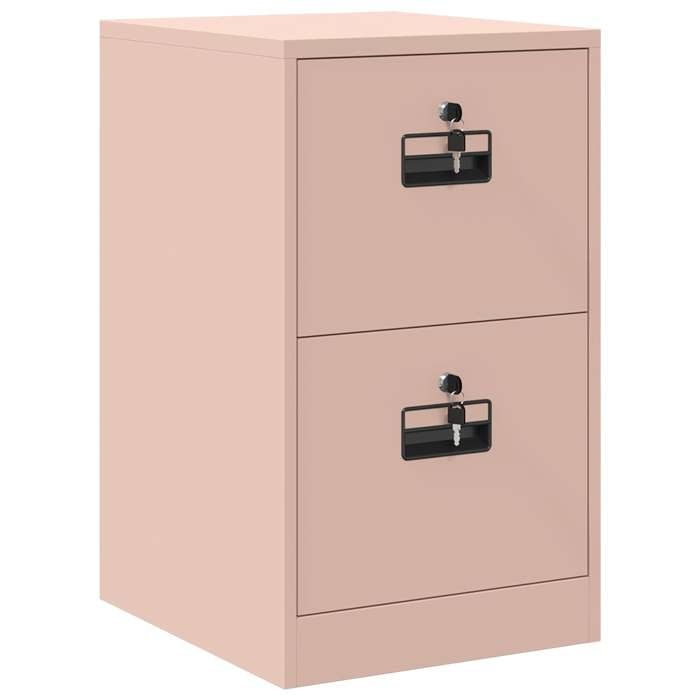 Saison Soldes Cabinet de Dossier - SARAZYJ - avec stockage - Pour bureau - Rose 44x50x106.5 cm Acier Laminé à Froid MM6297