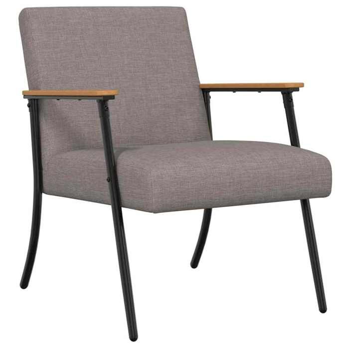 Les Soldes Fauteuil de Salon Scandinave (1 PLACE) - CLOUD - Chaise de Détente - Taupe 59x75x78 cm tissu J6479
