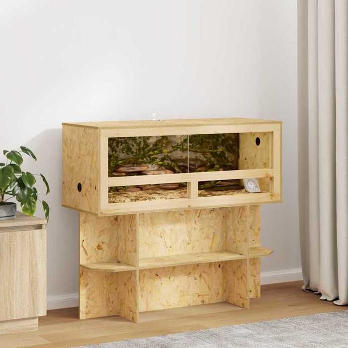Marron Terrarium Durable - Résistant aux rayures - Marron 100 x 40 x 40 cm OSB A2754