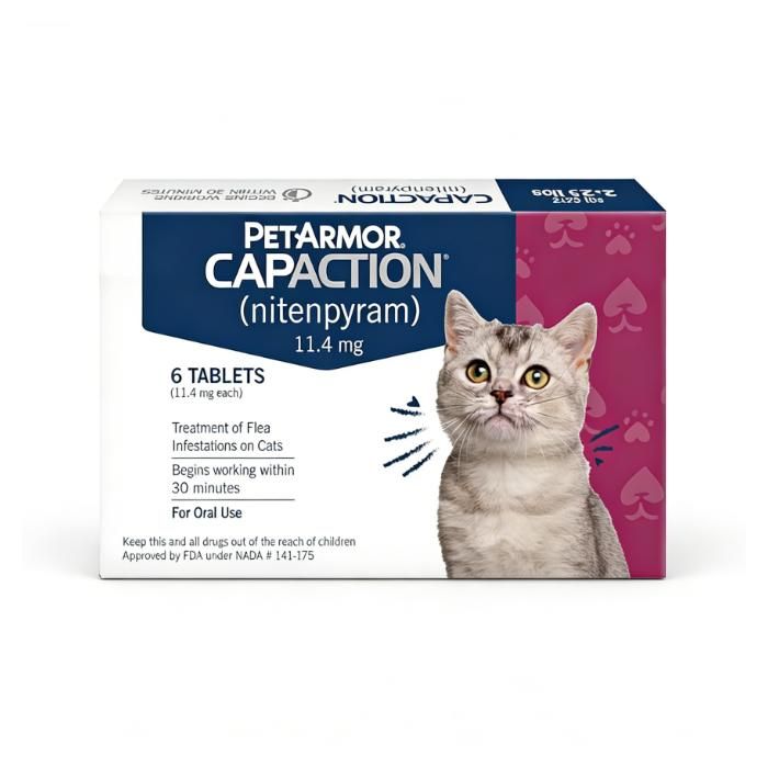 Meilleurs prix pour PetArmor CAPACTION (nitenpyram) Comprimé oral antipuce pour chats – Action rapide dès 30 minutes chats de 2 à 25 lbs 6 doses