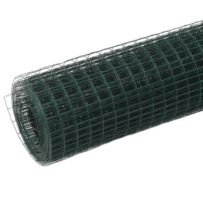 Rebais 2026 Grillage acier avec revêtement en PVC 10x05 m vert - Anti corrosion&rouille JJ3120397