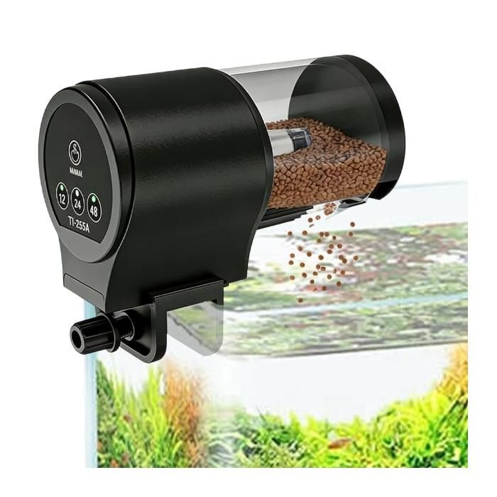 Distributeur automatique de nourriture pour poissons daquarium - Grande capacité de 100 ml - Pour aquarium réservoir à poissons